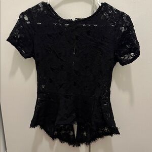Forever 21 Black Lace Tee